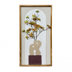 Vitale Çiçekli Bej Tablo 40*3*80 cm